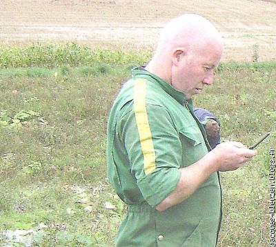 Didier Solliec, propriétaire du champ à Penhoat.